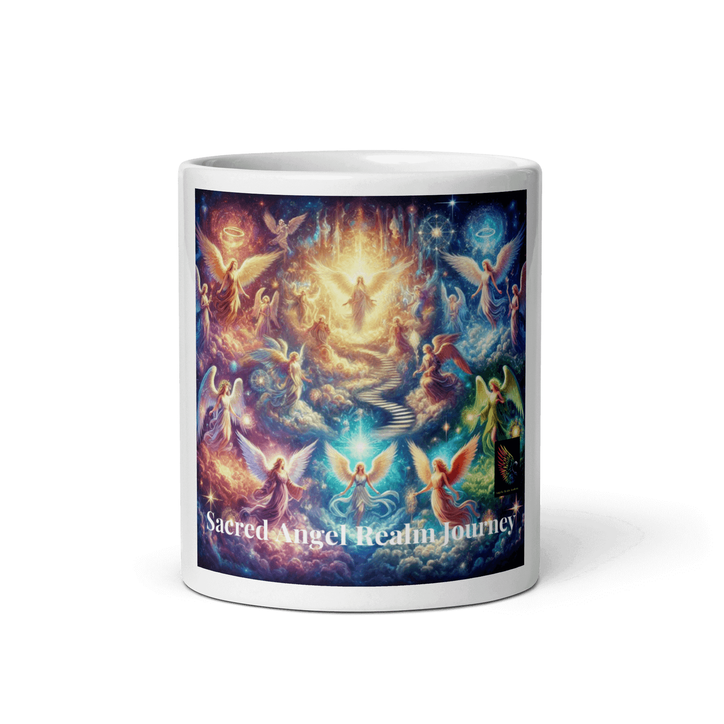 Sacred Angel Realm Journey Mug | Divine Celestial Cup