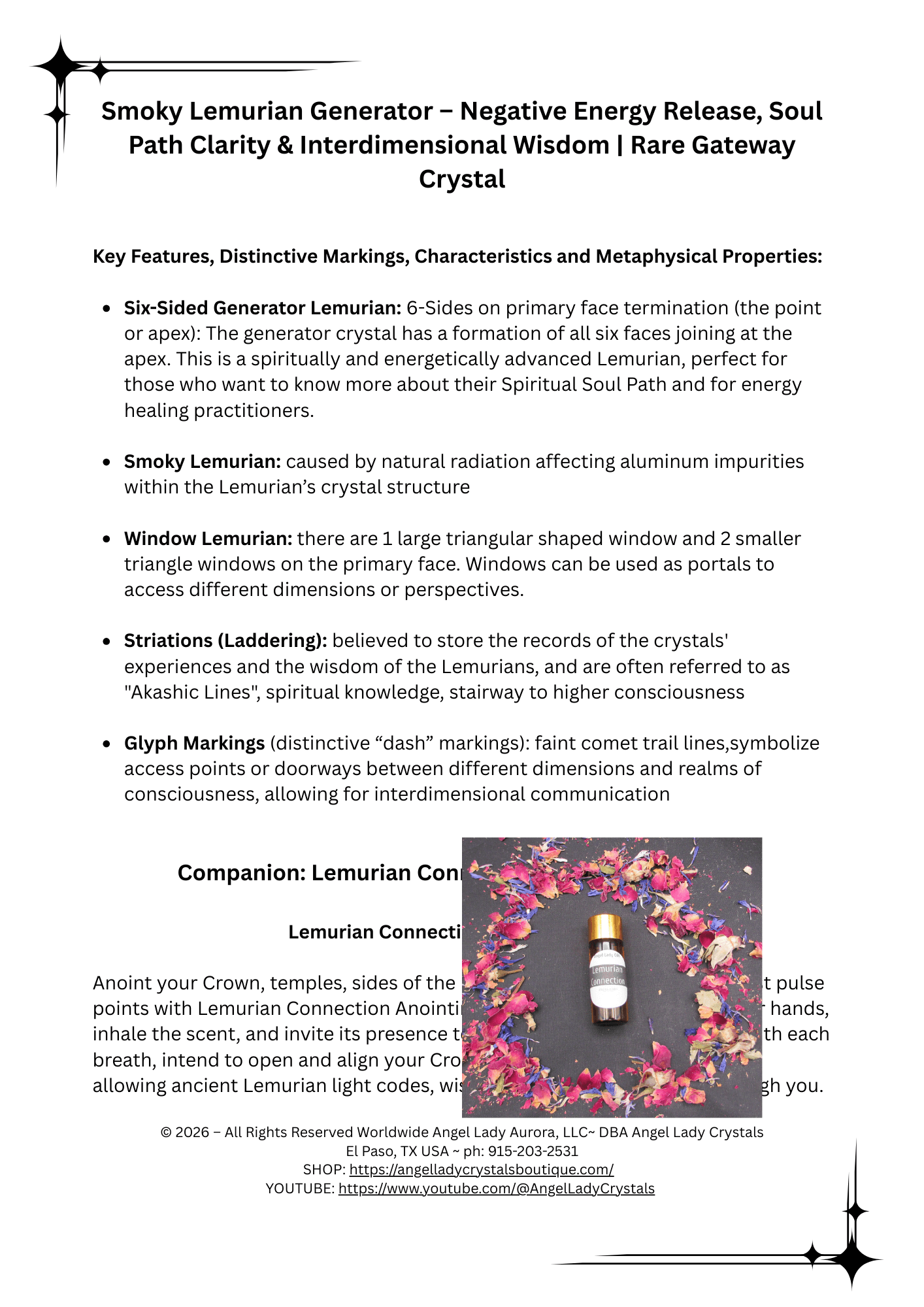 Smoky Lemurian Generator – Negative Energy Release, Soul Path Clarity & Interdimensional Wisdom | Rare Gateway Crystal