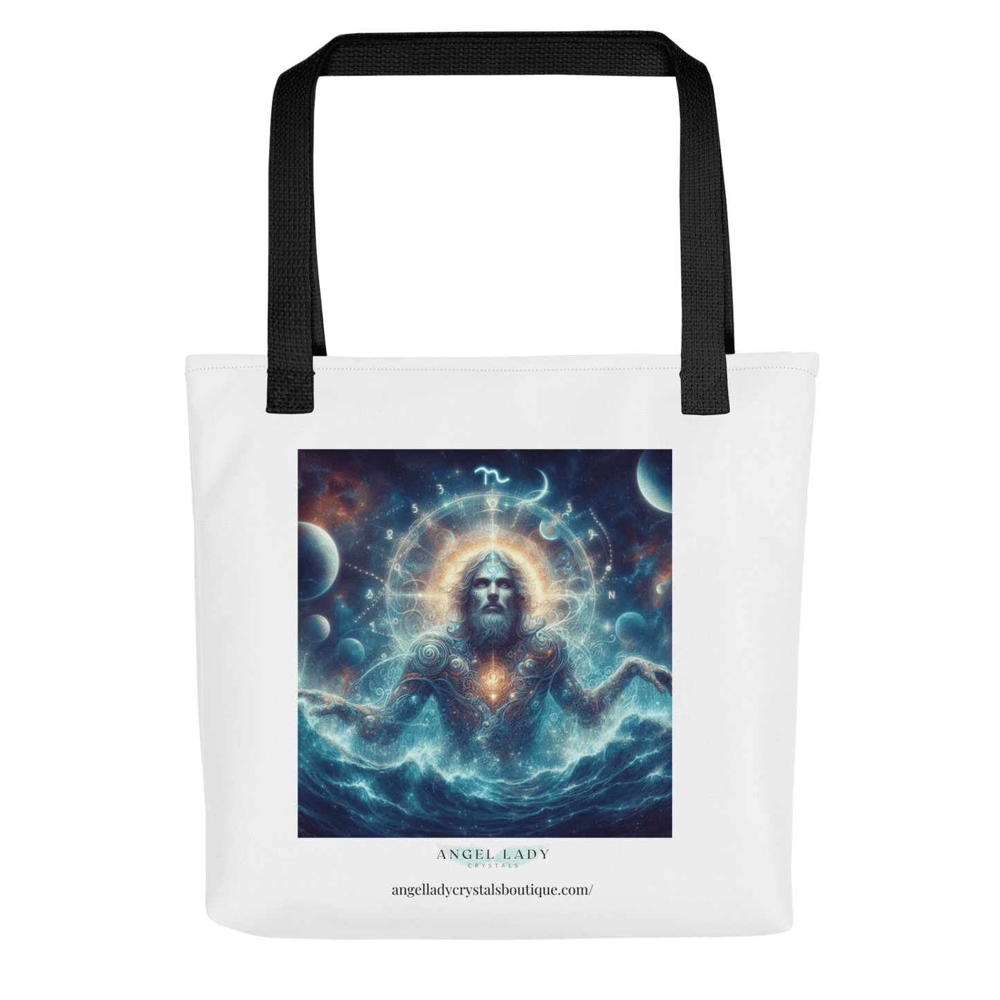 Mystical Aquarius Zodiac Tote Bag