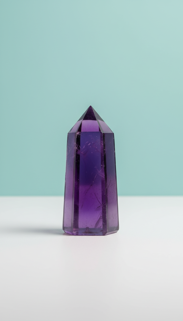Deep amethyst tower crystal