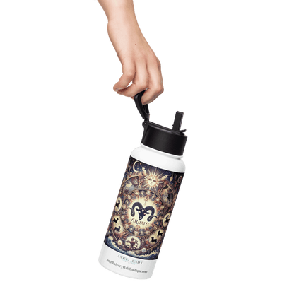 Aries Zodiac Water Bottle | 32 oz Insulated Steel