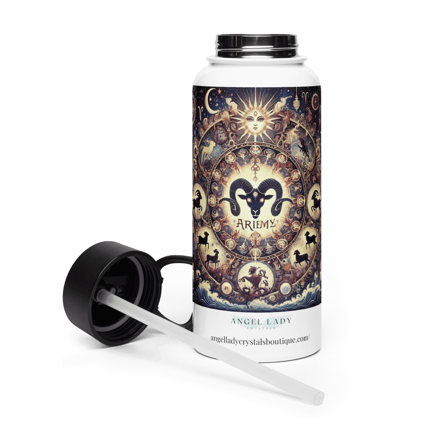 Aries Zodiac Water Bottle | 32 oz Insulated Steel