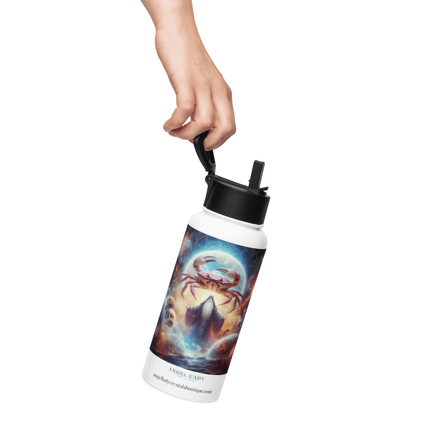 Cancer Zodiac Water Bottle | 32 oz Insulated Steel