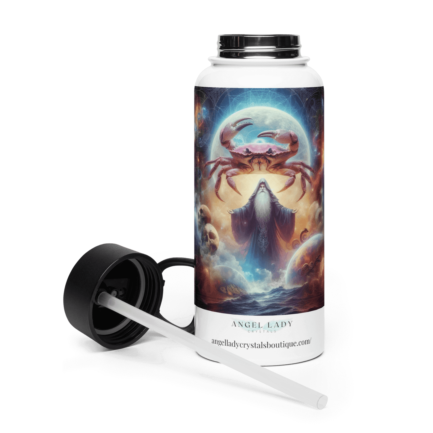 Cancer Zodiac Water Bottle | 32 oz Insulated Steel