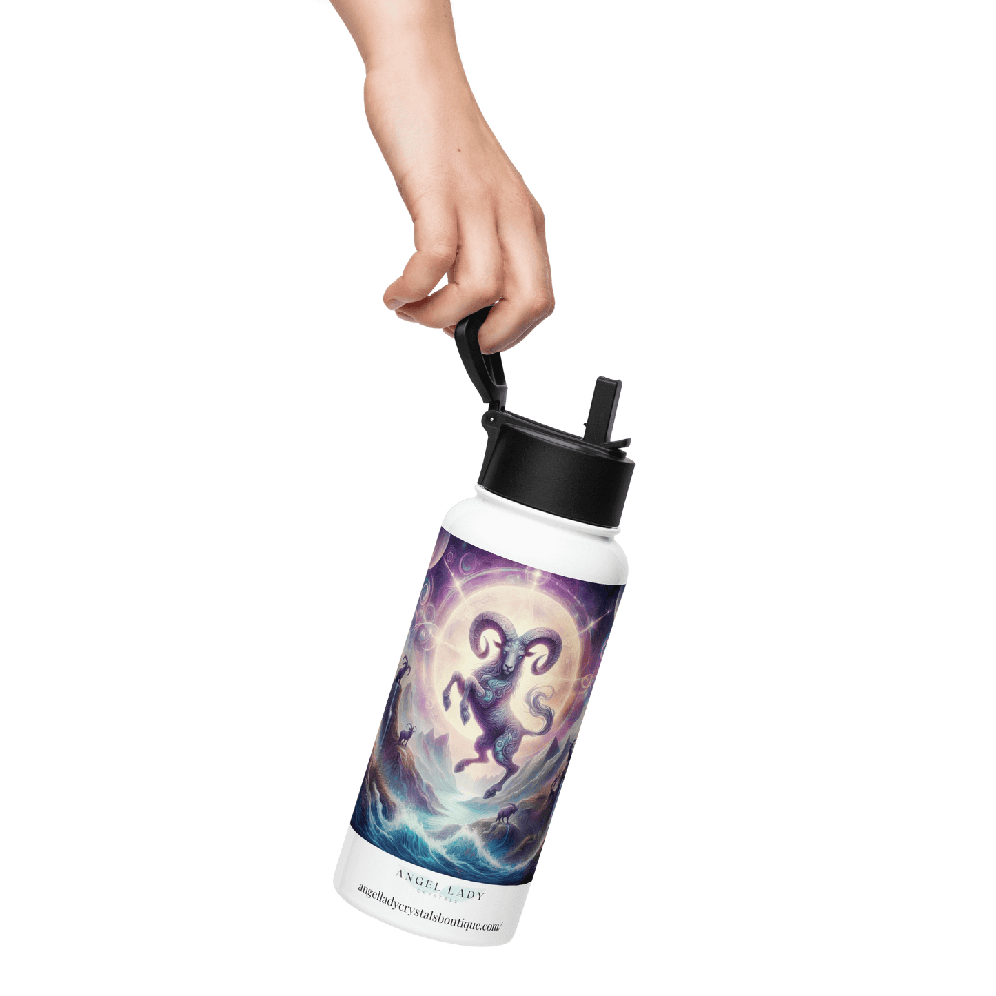 Capricorn Zodiac Water Bottle | 32 oz Insulated Steel