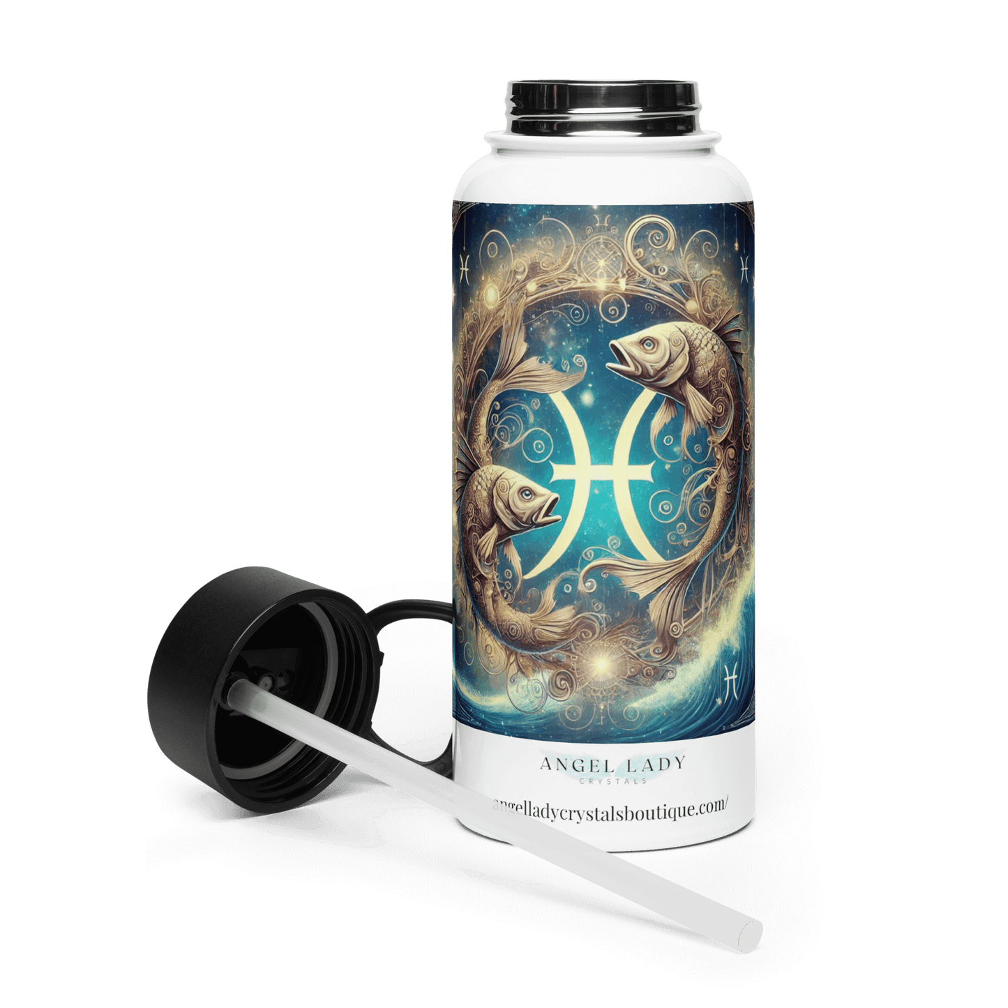 Pisces Zodiac Water Bottle | 32 oz Insulated Steel