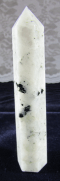 rainbow moonstone crystal pillar, crystal wand, obelisk