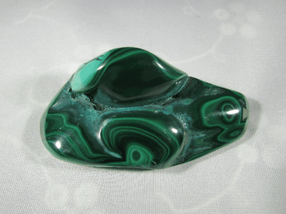 genuine malachite crystal palmstone, congo mineral