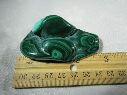 genuine malachite crystal palmstone, congo mineral