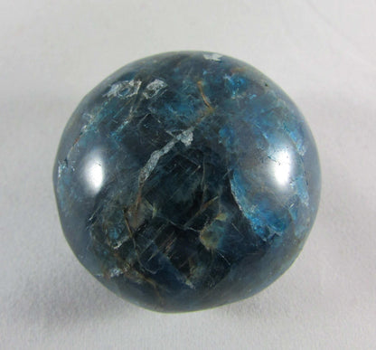 blue apatite crystal palmstone, pocket stone, worry stone