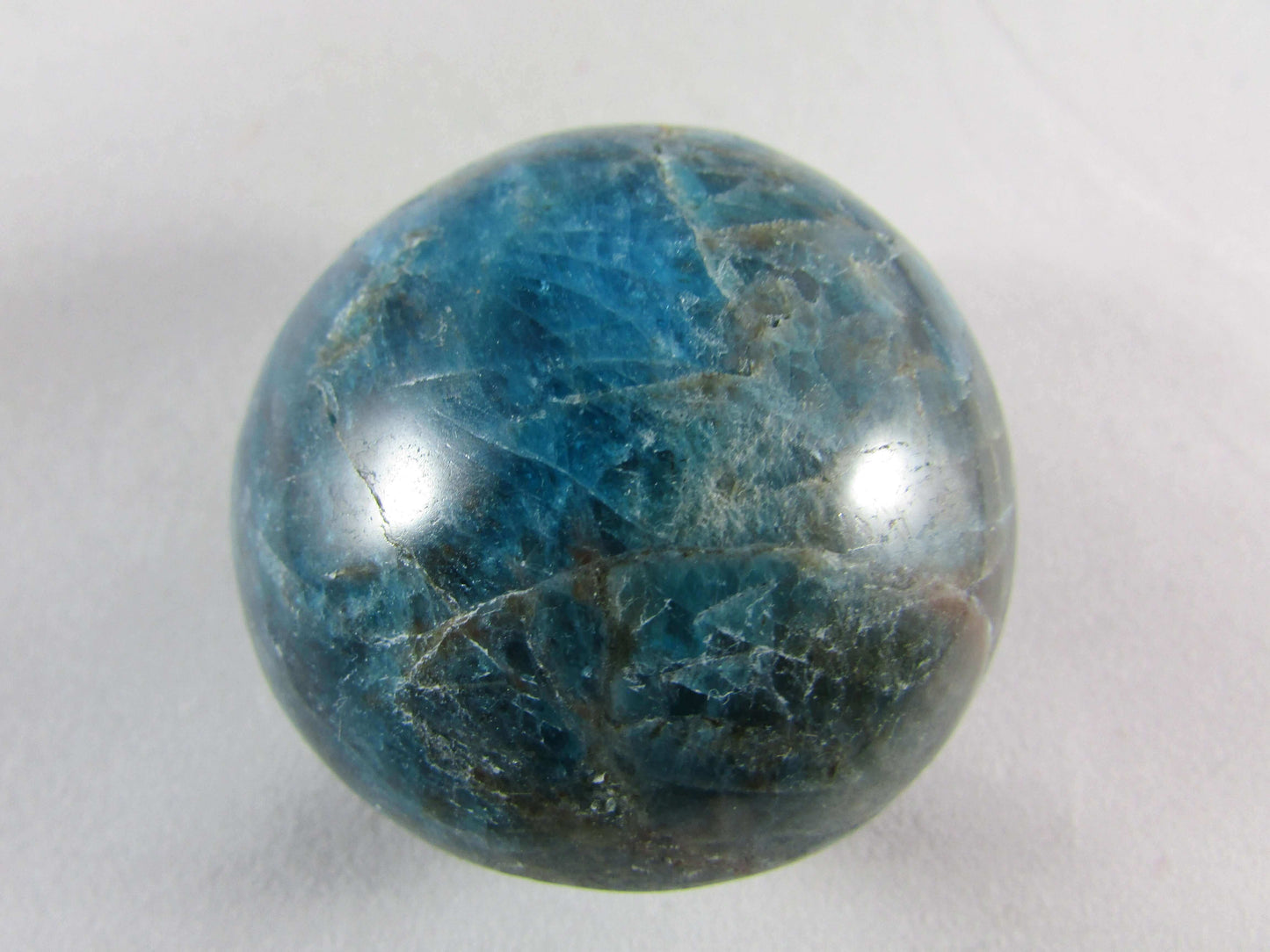 Blue Apatite Palmstone, Madagascar Crystals