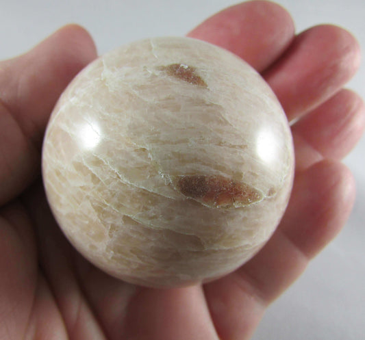 Peach Moonstone Crystal Sphere, Madagascar