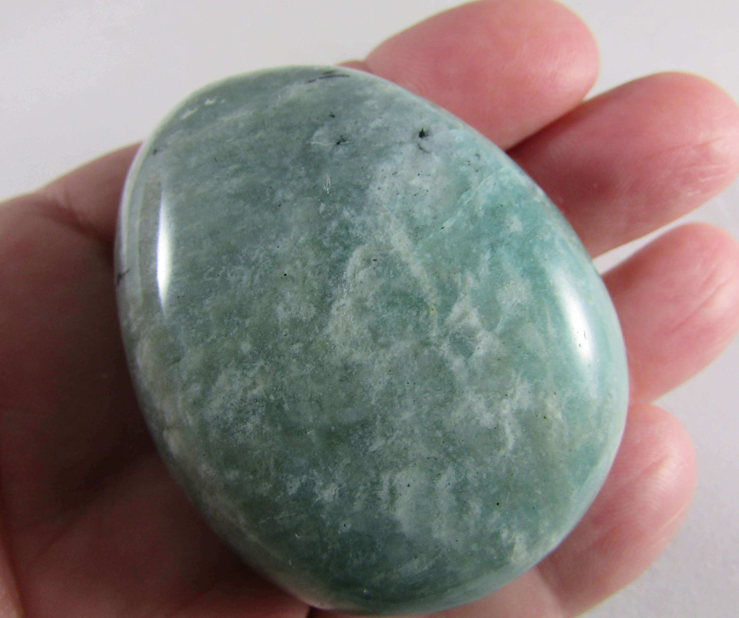 natural amazonite crystal palmstone madagascar