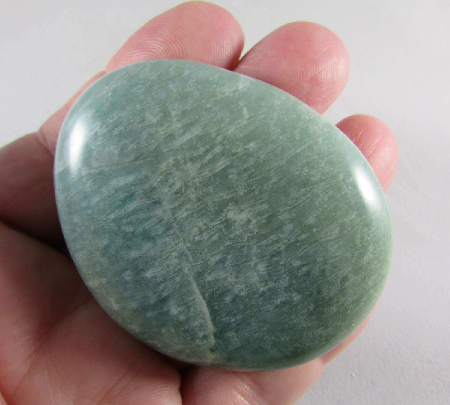 natural amazonite crystal palmstone madagascar