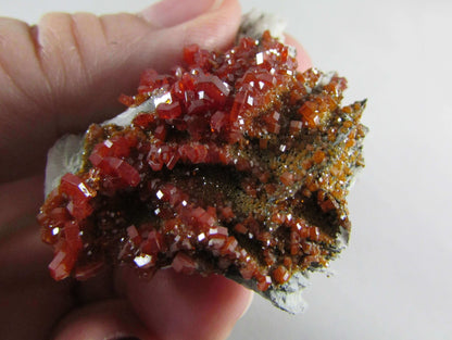 Natural Vanadinite Barite Crystal Specimen Morocco mineral