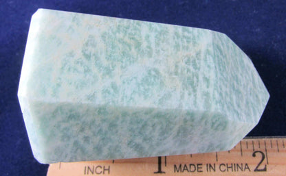 natural amazonite crystal obelisk madagascar