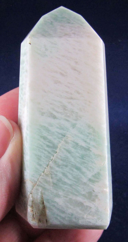 natural amazonite crystal obelisk madagascar