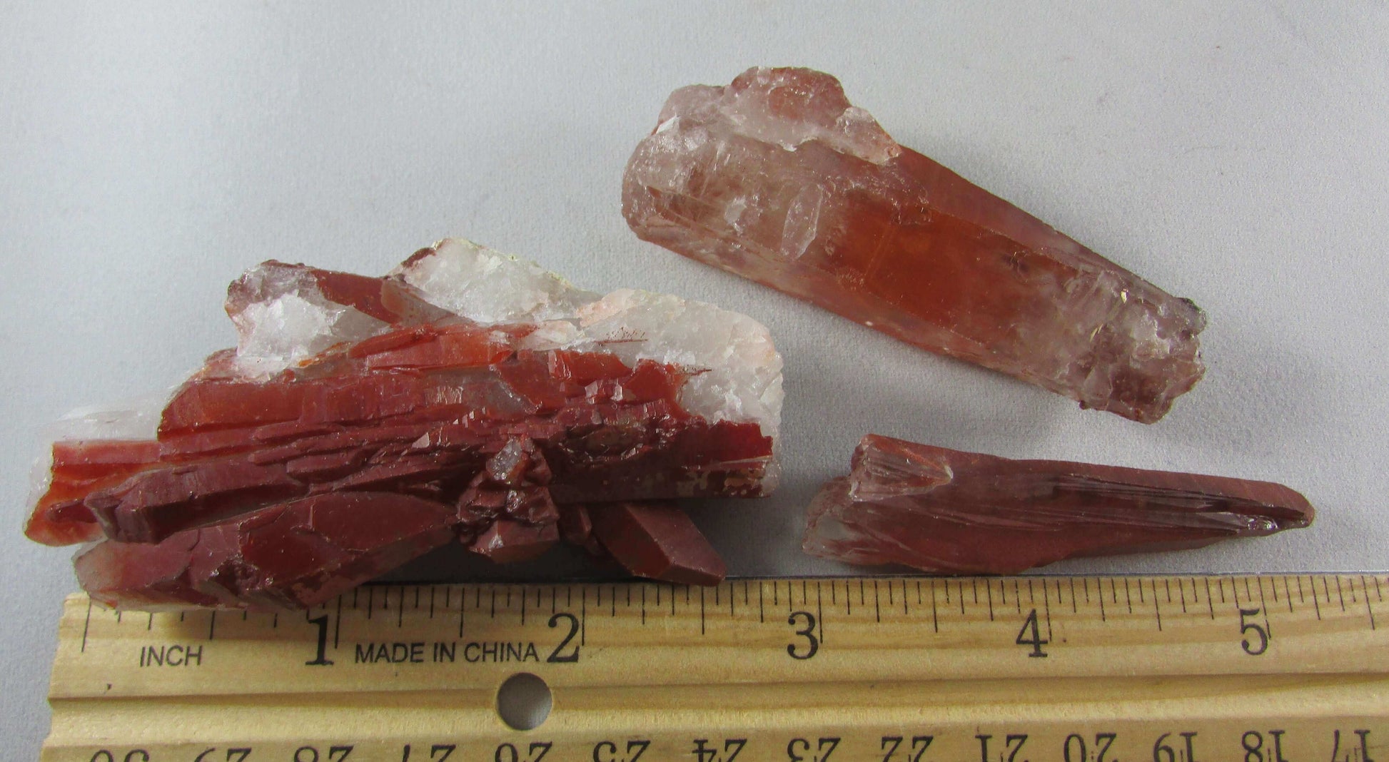 Red Quartz crystal points, natural red quartz, morocco