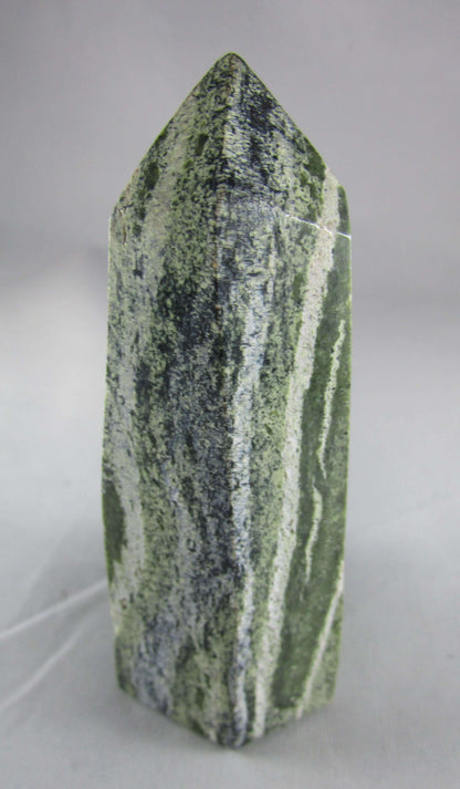 green zebra jasper polished obelisk, ethically sourced