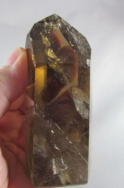 Natural polished Smoky Quartz crystal Obelisk brazil