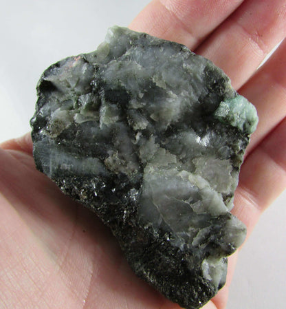 emerald schist, raw unpolished crystal mineral brazil