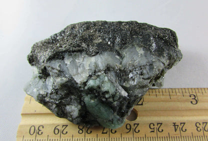 emerald schist, raw unpolished crystal mineral brazil