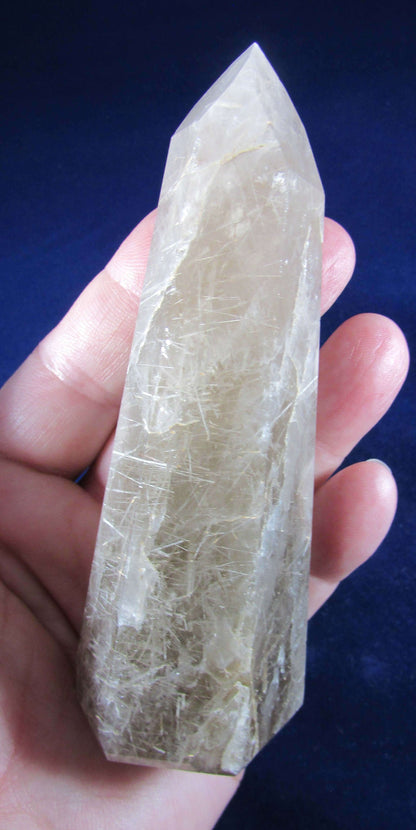 Rutile Quartz obelisk, Rutilated Quartz brazil crystal