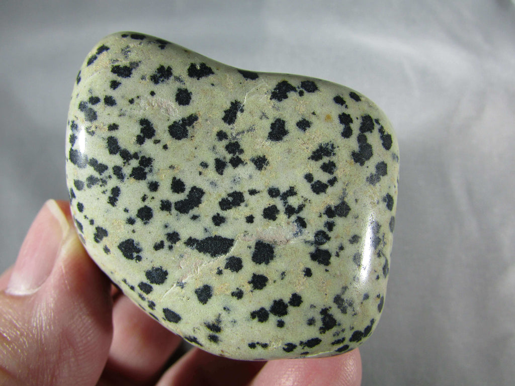 dalmatian jasper, natural crystal palmstone, touchstone
