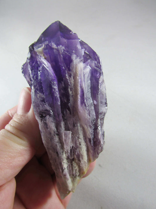 bahia amethyst crystal, natural unpolished brazil quartz