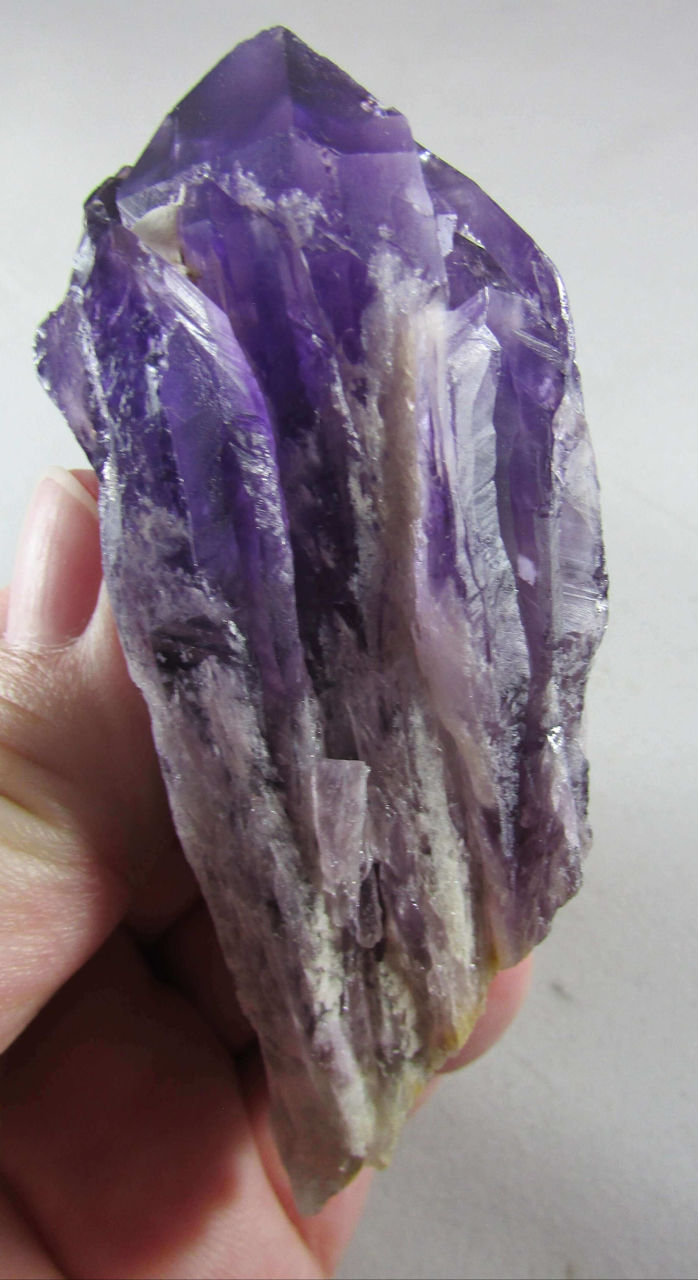 bahia amethyst crystal, natural unpolished brazil quartz