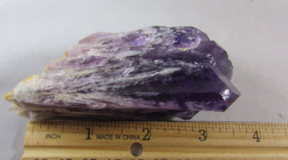 bahia amethyst crystal, natural unpolished brazil quartz