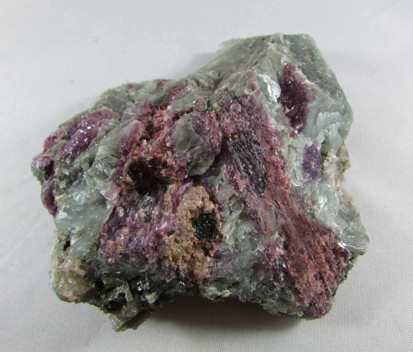 natural red black tourmaline unpolished brazil mineral