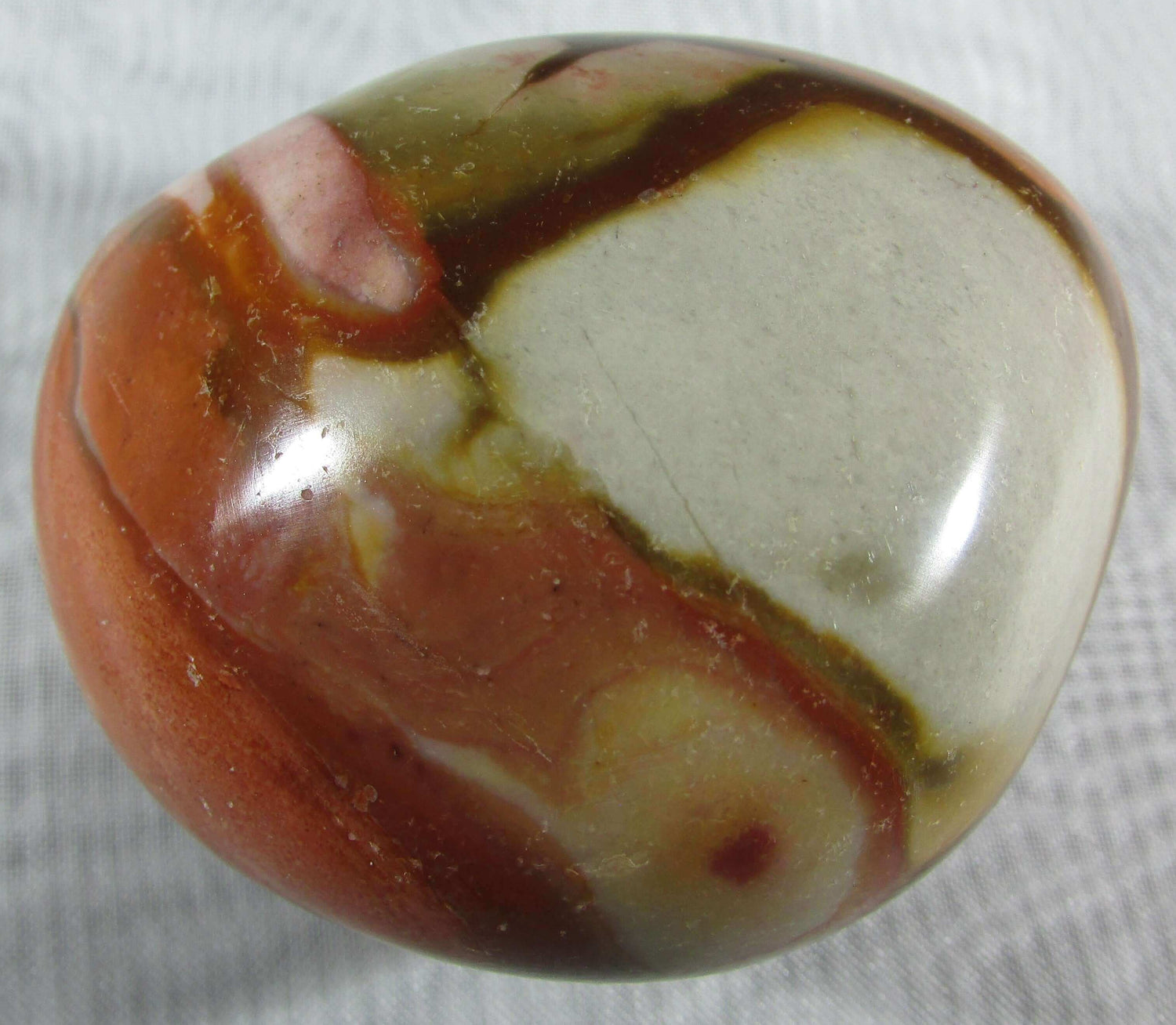 polychrome jasper crystal palmstone, pocket stone