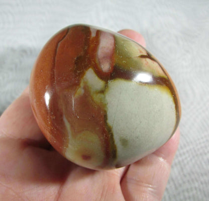 polychrome jasper crystal palmstone, pocket stone