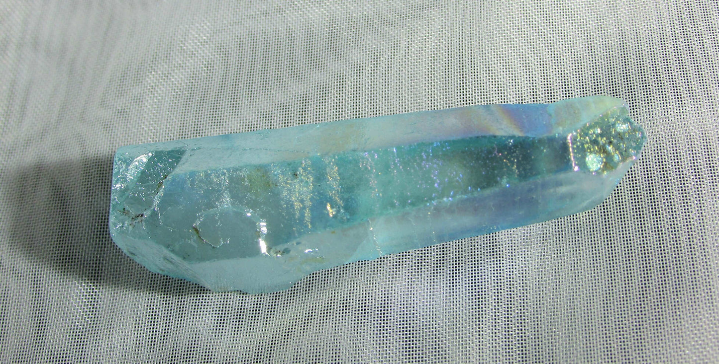 Aqua Aura Quartz Points Crystals