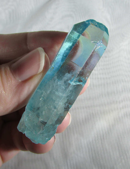 aqua aura quartz crystal, healing stones