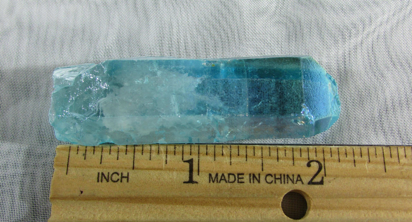 aqua aura quartz crystal, healing stones