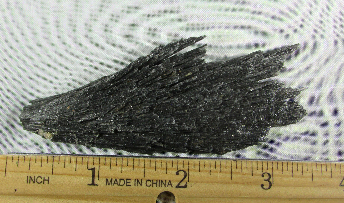 Natural Black Kyanite Fan Witches Broom brazil mineral