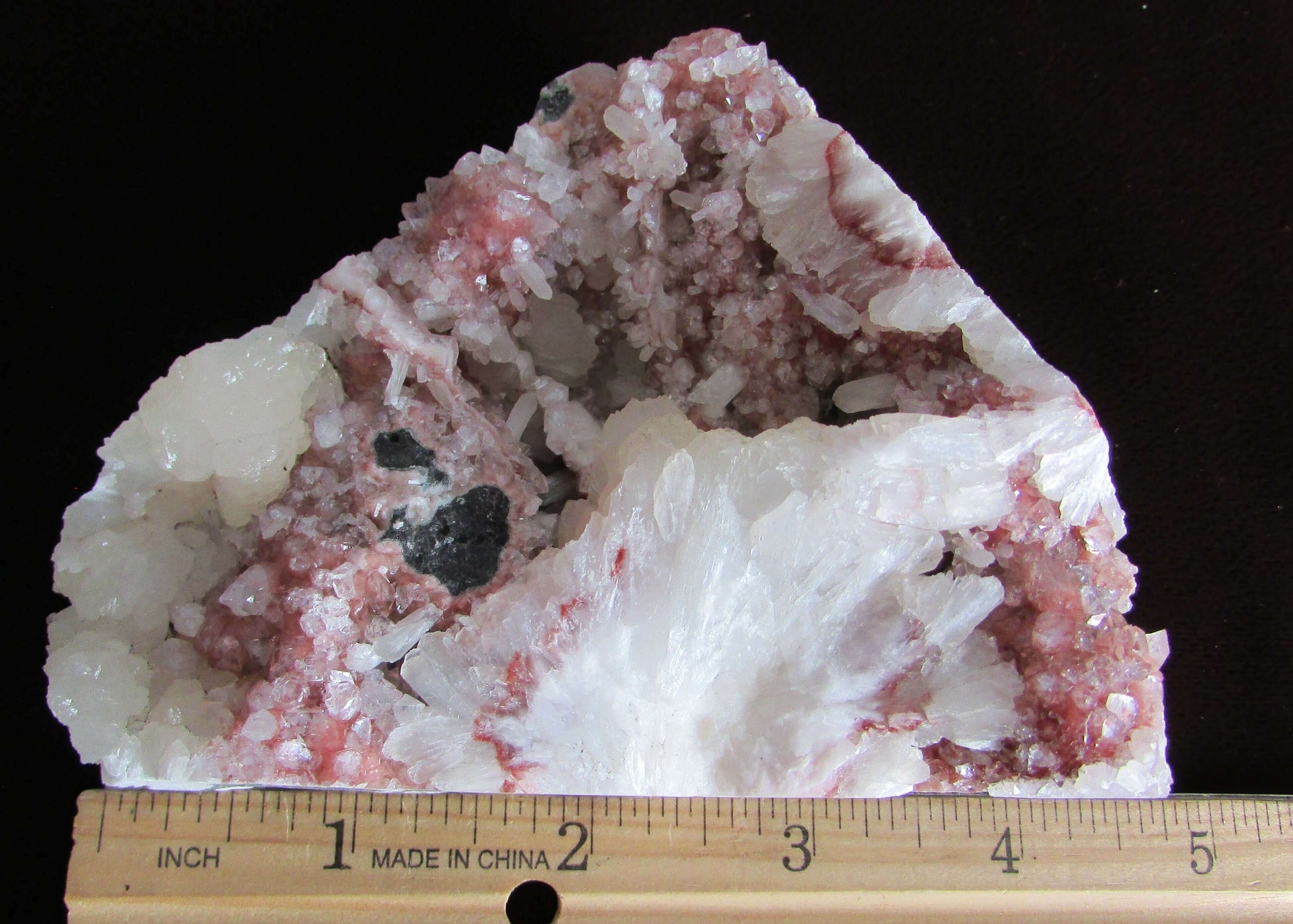 rare red Apophyllite crystal cluster India crystal