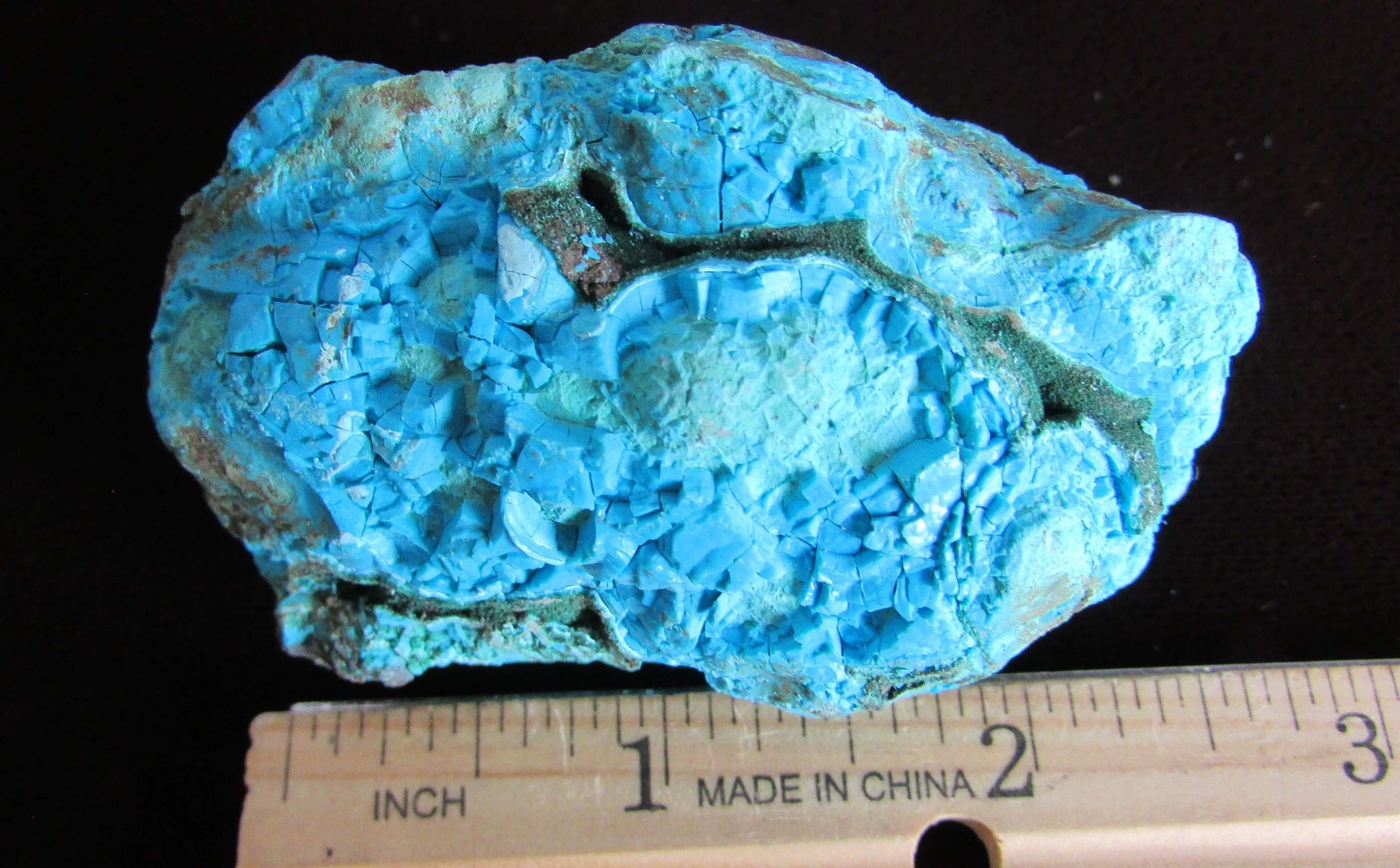 Chrysocolla, Natural Polished Palmstone, Ethically Sourced from Congo