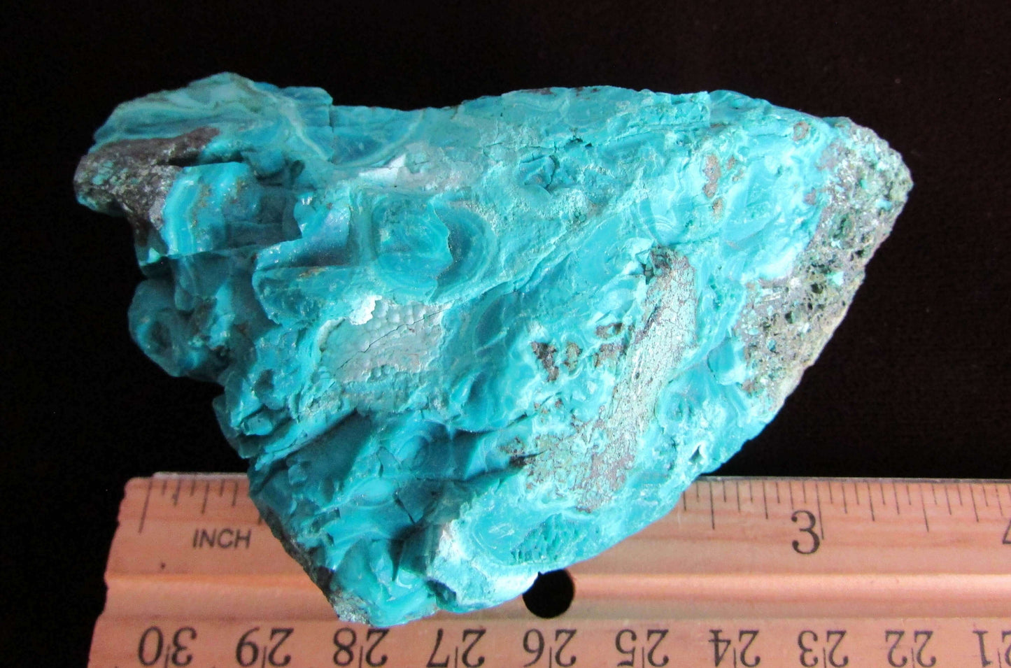 Chrysocolla, Natural Polished Palmstone, Ethically Sourced from Congo