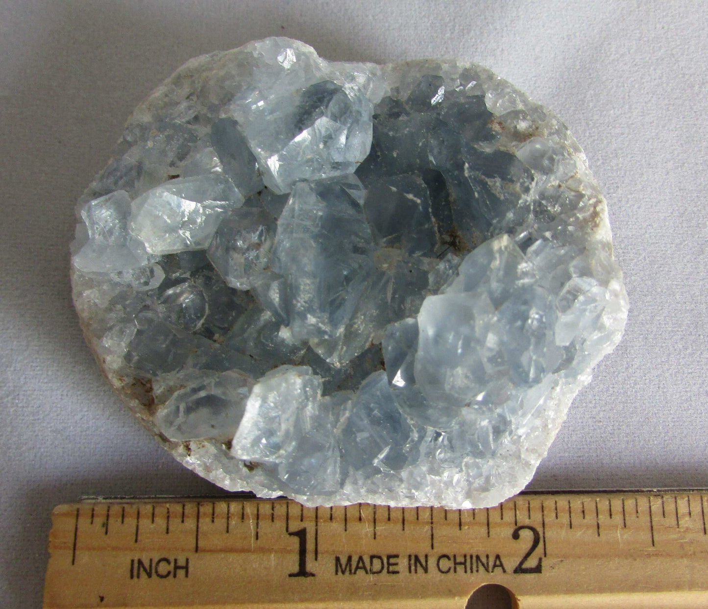 Genuine natural Gemmy Celestite Crystal Geode ethically sourced from Madagascar
