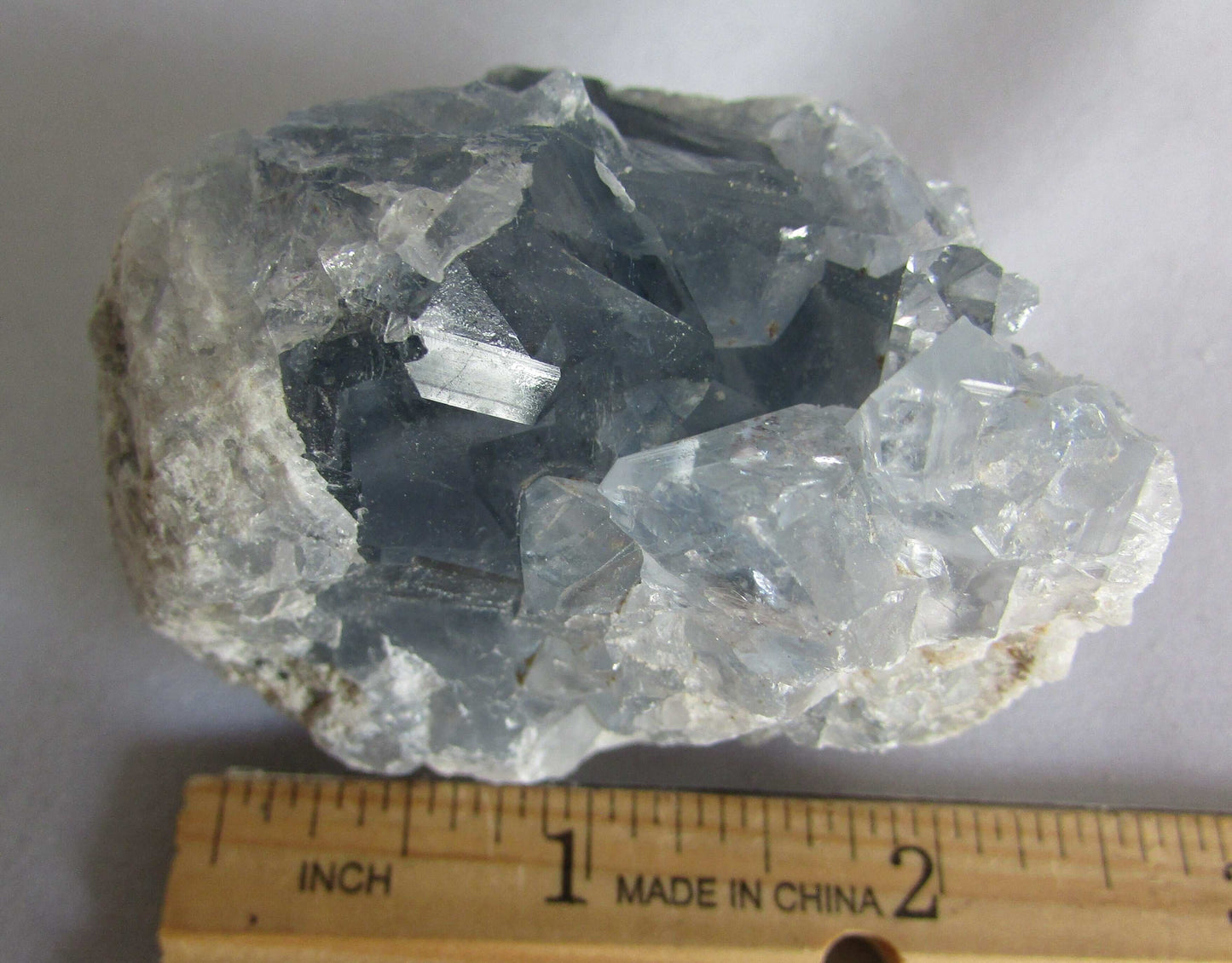 Genuine natural Gemmy Celestite Crystal Geode ethically sourced from Madagascar