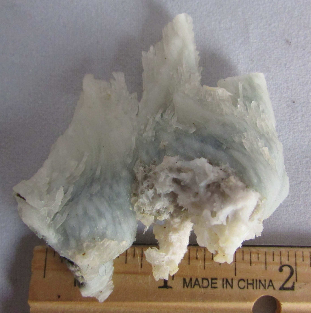 Rare raw Windswept Blue Chalcedony India Mineral Specimen
