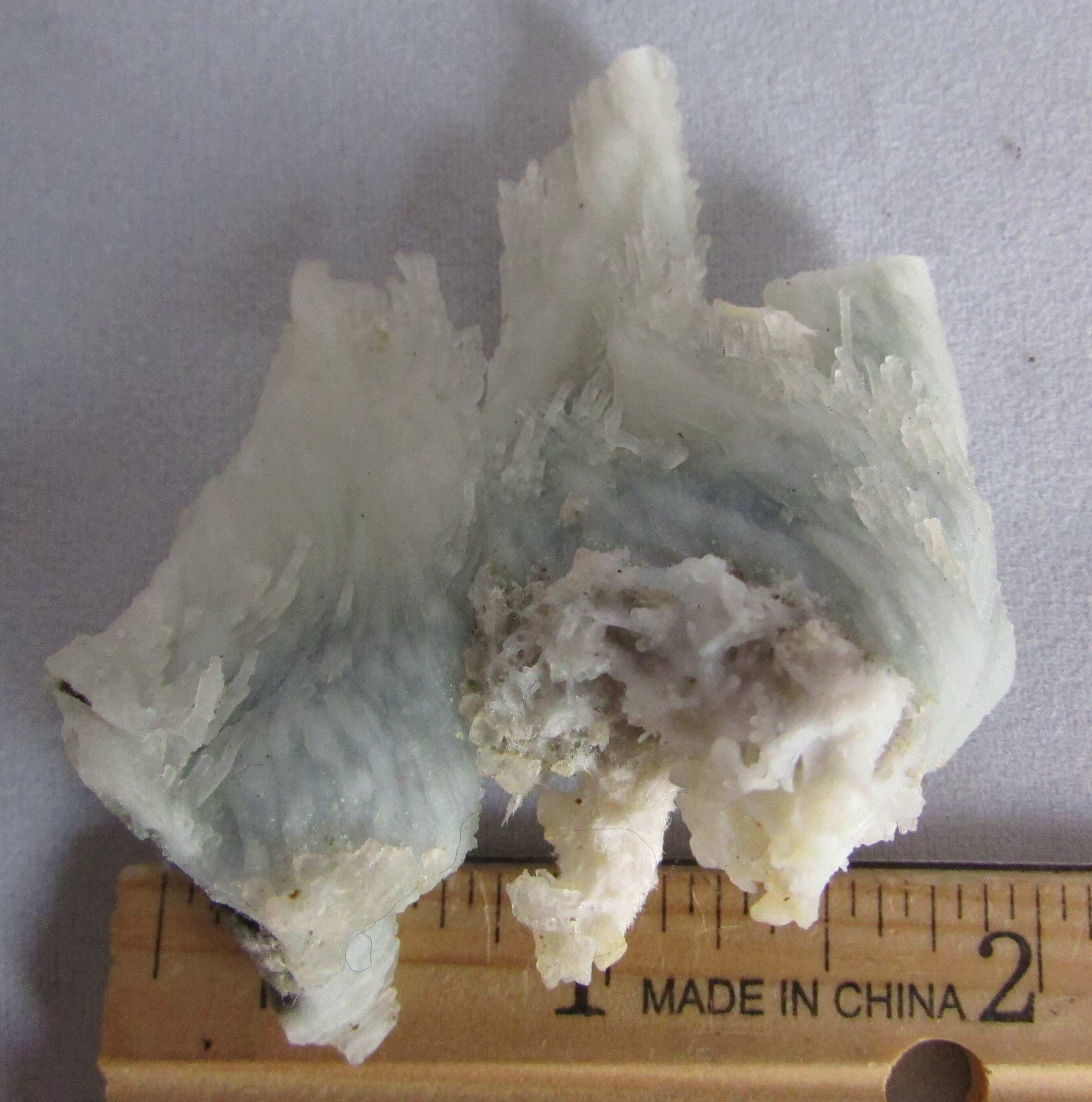 Rare raw Windswept Blue Chalcedony India Mineral Specimen