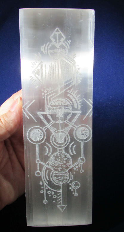 selenite solar system chargin slab, morocco mineral