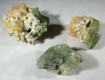 celadonite heulandite crystal mineral, rough celadonite