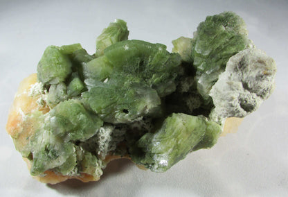 celadonite heulandite crystal mineral, rough celadonite