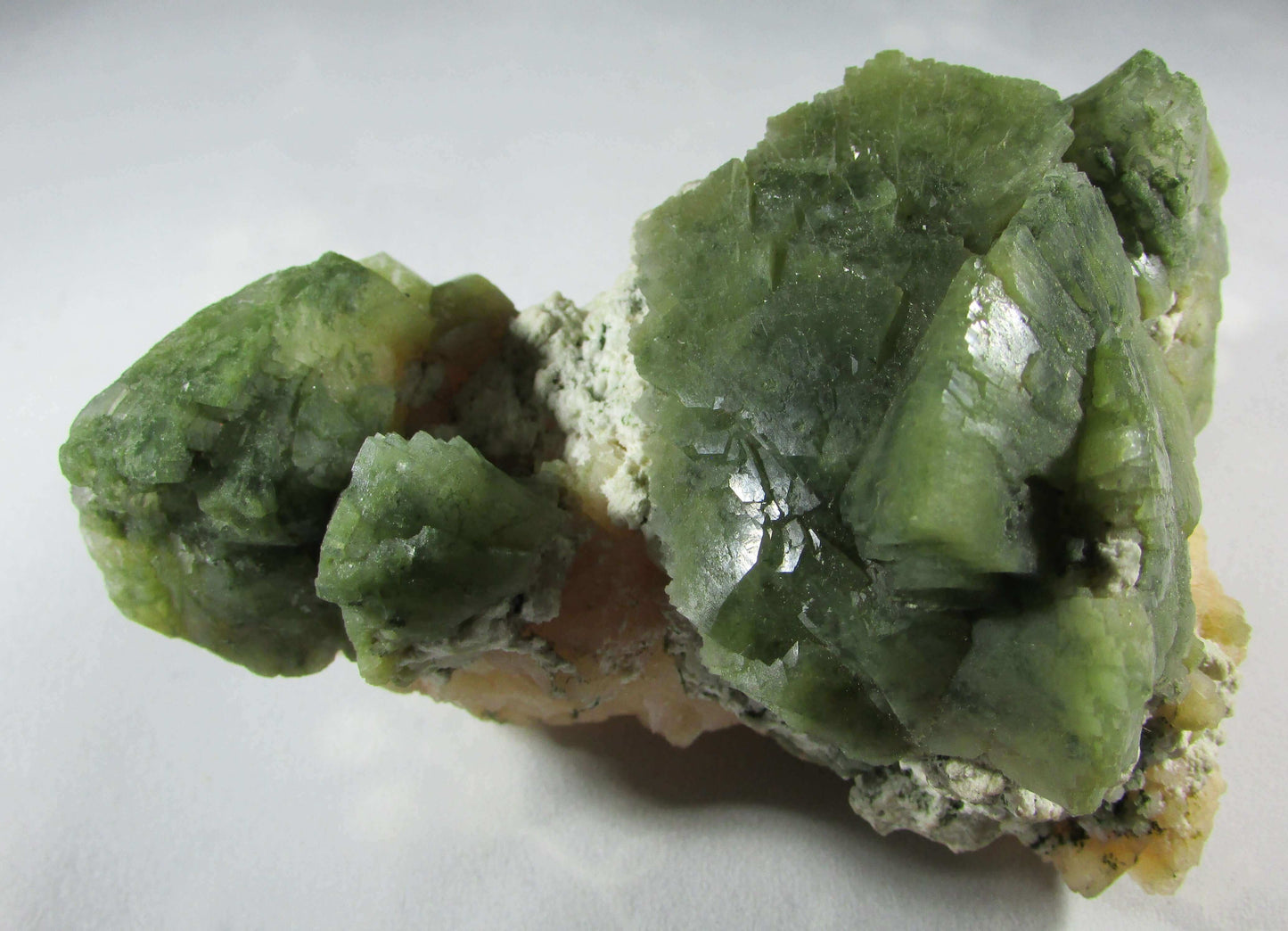 celadonite heulandite crystal mineral, rough celadonite