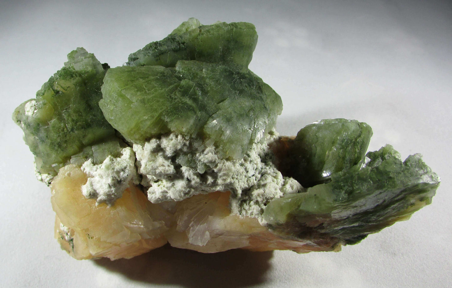 celadonite heulandite crystal mineral, rough celadonite